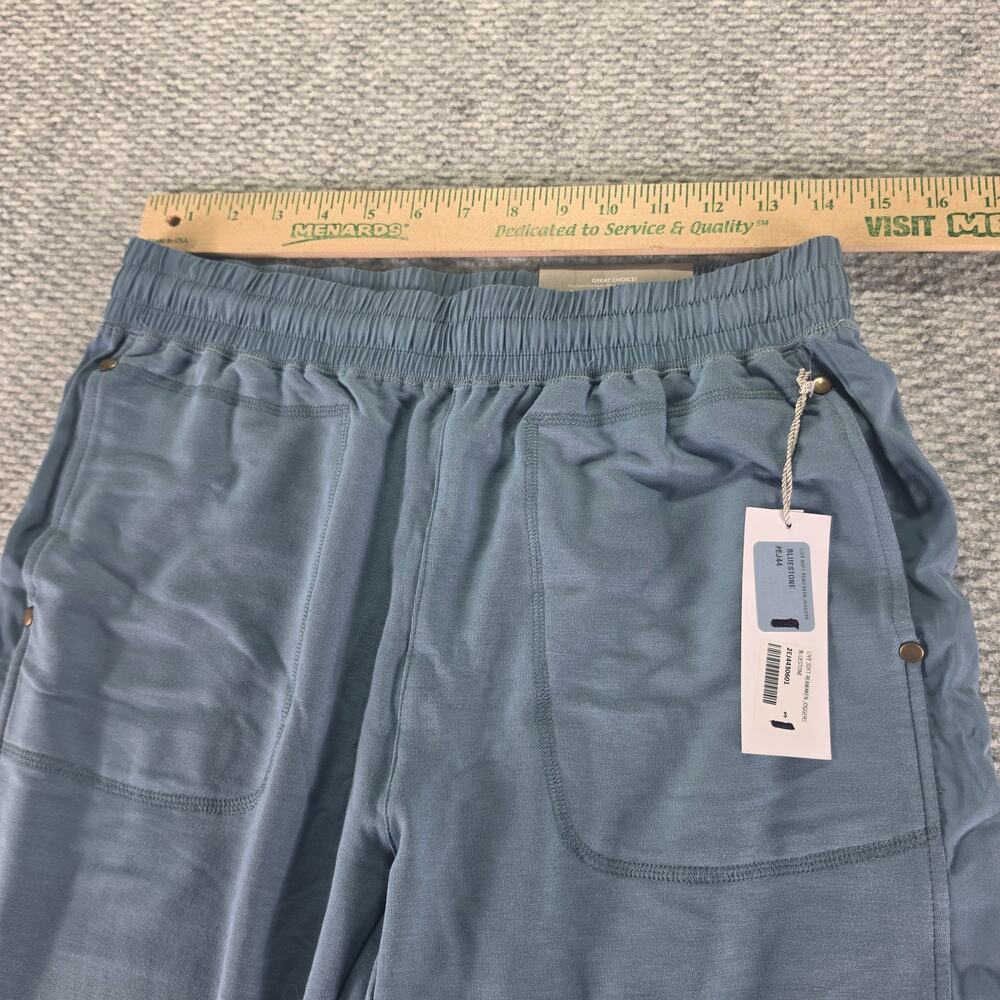 Soft Surroundings Relaxed Ankle Jogger Pants Blue Womens Small Pull On Live Soft - Picture 9 of 12